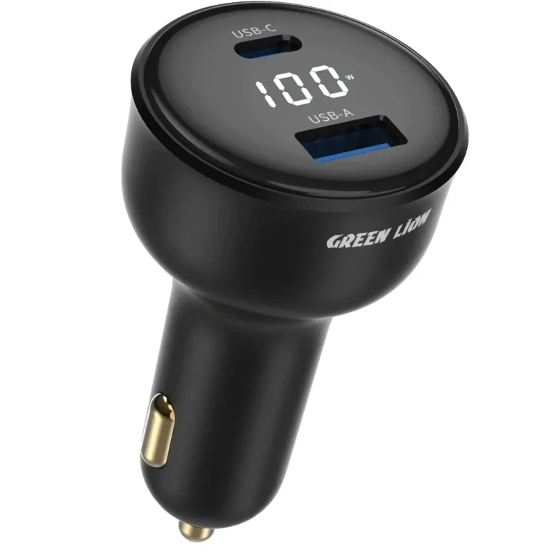 شاحن سيارة Green Lion Drive Volt بمنفذين – PD 100 واط