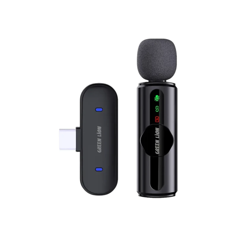ميكروفون لاسلكي Green Lion GM-75X ‏3 في 1 – أسود