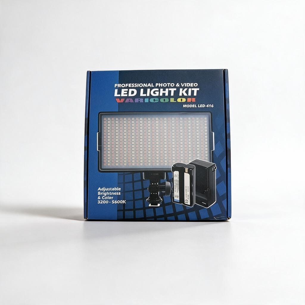 إضاءة تصوير LED-416 – لوحة بإضاءة وسطوع قابلين للتعديل