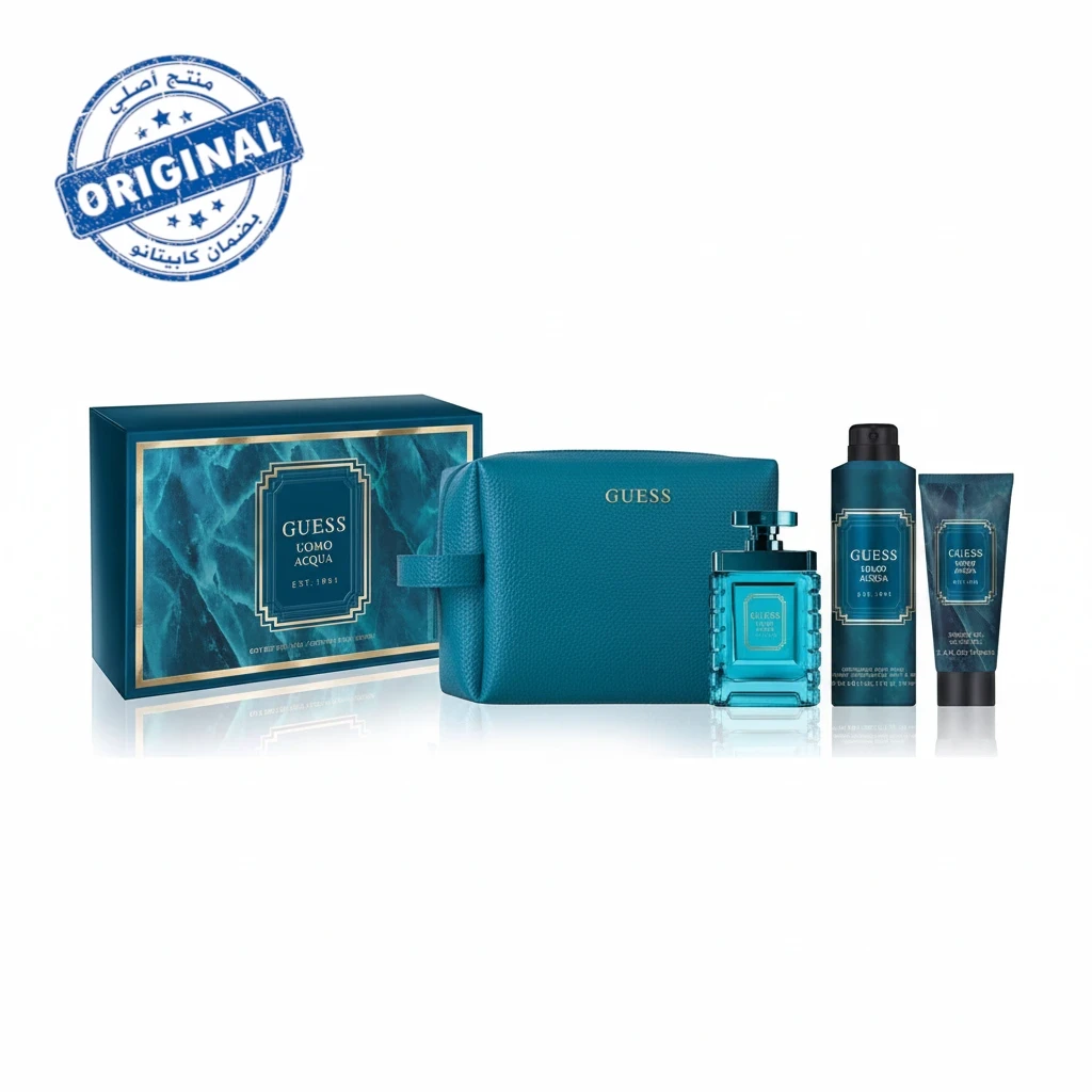 طقم عطر Guess Uomo Acqua أو دو تواليت سعة 100 مل