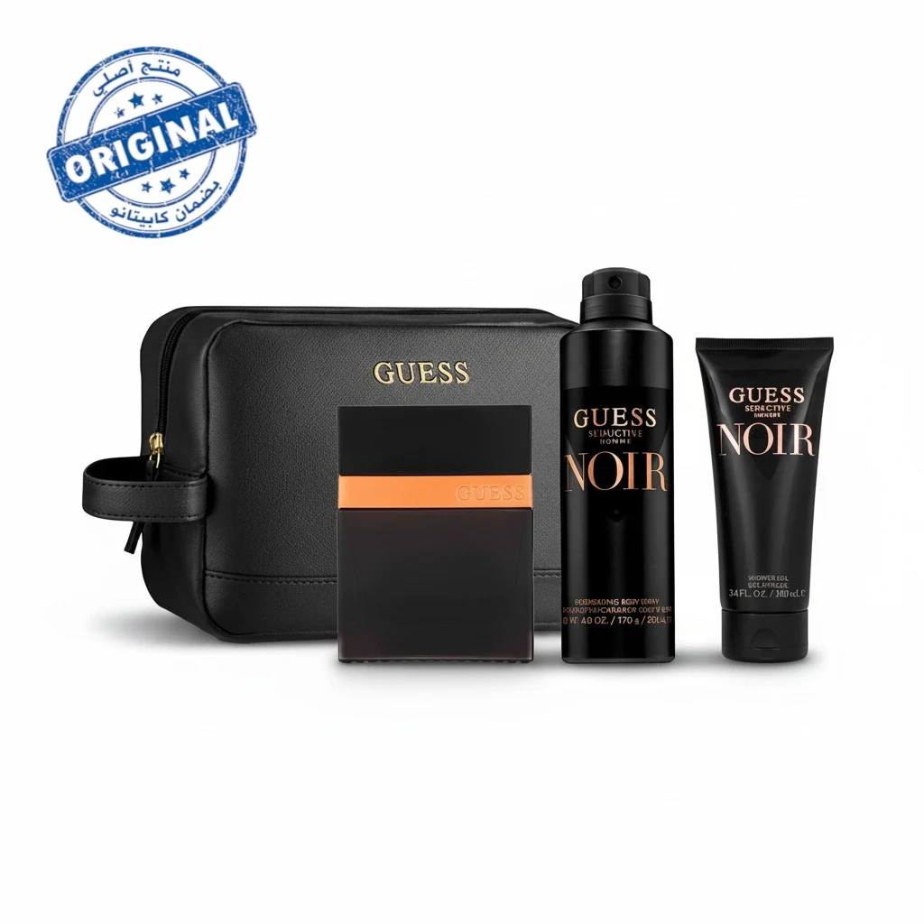 طقم عطر Guess Seductive Homme Noir أو دو تواليت سعة 100 مل
