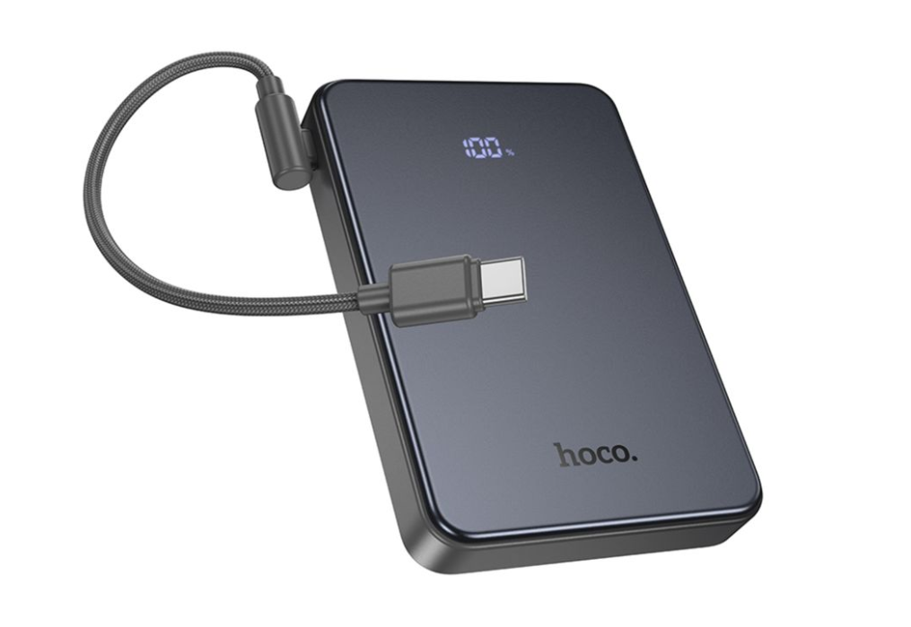 باور بانك Hoco J170 سعة 10000mAh – شحن سريع وكابل مدمج
